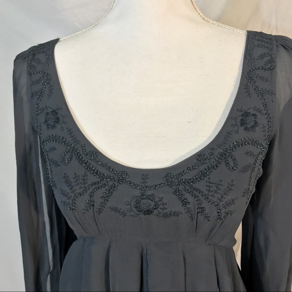 Free People Tatiana Beaded Swing Dress In Slate - Picture 4 of 8